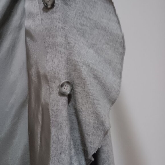 Franco Mirabelli Wool coat with ruffles - Sz 6 - Picture 4 of 5